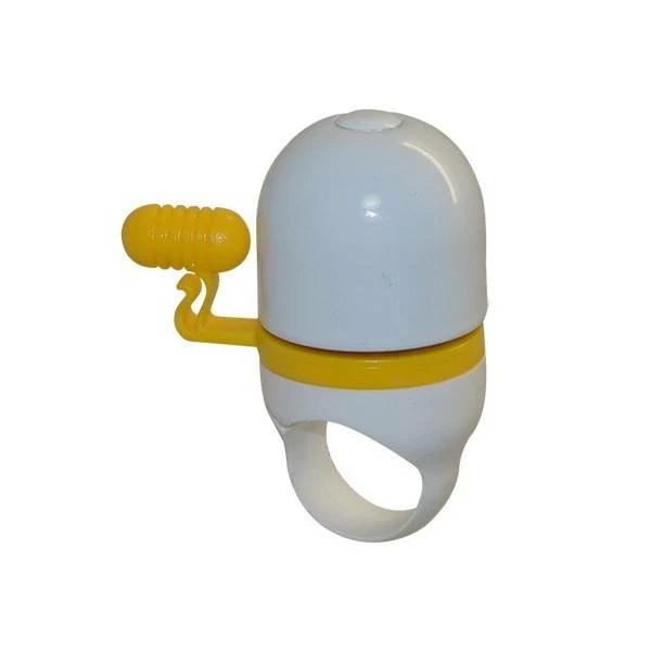 Belll Capsule Fietsbel Kunststof - Wit/Geel 4 Belll Capsule Fietsbel Kunststof - Wit/Geel – Image 2