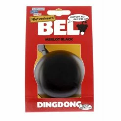 Niet Verkeerd Ding Dong Fietsbel Ø80mm - Merlot Zwart -Pas Cher Fietsbellen Magasin niet verkeerd ding dong fietsbel o80mm merlot zwart 8718836203206 1 l