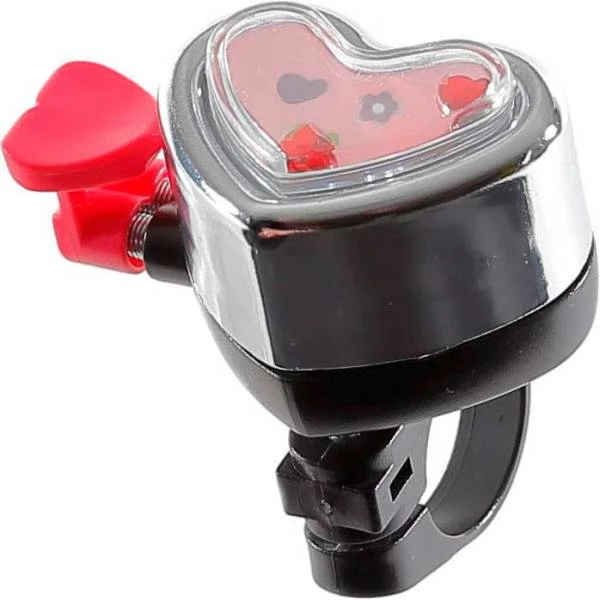 Pex Hart Fietsbel - Chroom/Roze 3 Pex Hart Fietsbel - Chroom/Roze