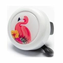 Hollandbikeshop Reich Fietsbel Ø55mm Flamingo - Wit/Roze -Pas Cher Fietsbellen Magasin reich fietsbel o55mm flamingo wit roze 4046126102460 11 l