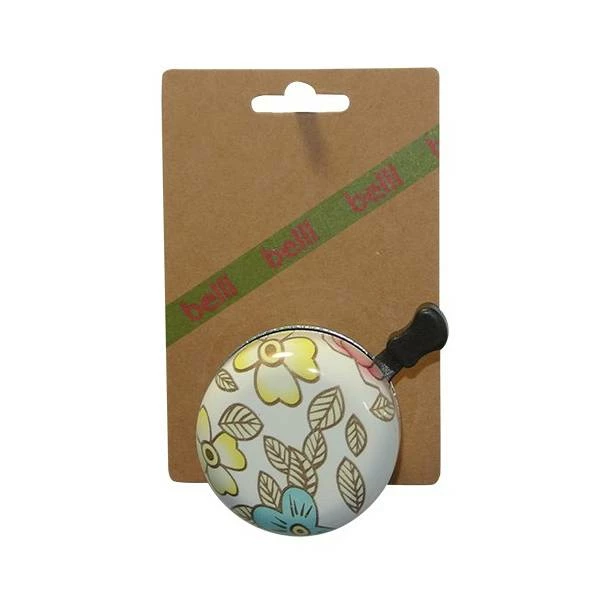 The Belll Fietsbel - Wit Met Bloemen 3 The Belll Fietsbel - Wit Met Bloemen