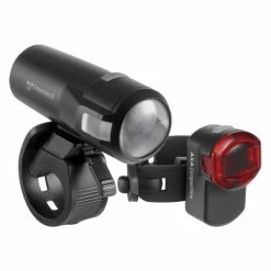 Axa Compactline 35 Verlichtingset LED Accu USB - Zwart