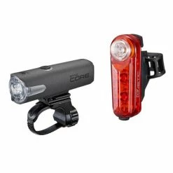 Cateye Sync Core/Kinrtic Verlichtingset LED Accu USB - Zwart