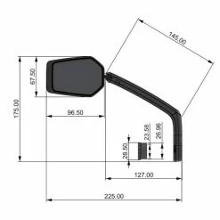 Contec E-View Evo GL Fietsspiegel Rechts/Links - Zwart -Pas Cher Fietsbellen Magasin contec e view evo gl fietsspiegel rechts links zwart 806993 3 l