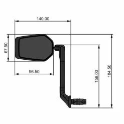 Contec E-View Evo L Fietsspiegel Rechts/Links - Zwart -Pas Cher Fietsbellen Magasin contec e view evo l fietsspiegel rechts links zwart 806996 5 l