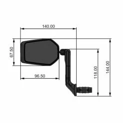 Contec E-View Evo M Fietsspiegel Rechts/Links - Zwart -Pas Cher Fietsbellen Magasin contec e view evo m fietsspiegel rechts links zwart 806995 5 l