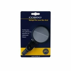 Cordo De Luxe Fietsspiegel Verstelbaar Ø16-22mm - Zwart -Pas Cher Fietsbellen Magasin cordo de luxe fietsspiegel verstelbaar o16 22mm zwart 8717565559431 507014 l