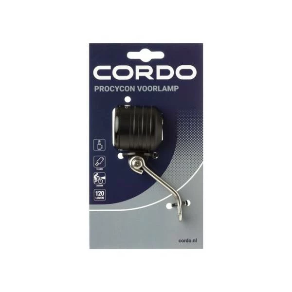 Cordo Procyon Koplamp Dynamo Kroonbout - Zwart 5 Cordo Procyon Koplamp Dynamo Kroonbout - Zwart – Image 3