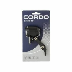Cordo Shiny 40 Koplamp LED Dynamo - Zwart -Pas Cher Fietsbellen Magasin cordo shiny 40 koplamp led dynamo zwart 8717565688957 5 l