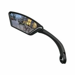 Hollandbikeshop HZB Fietsspiegel E-Bike Verstelbaar Links - Zwart