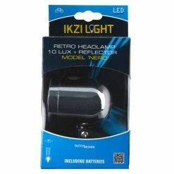 Ikzi Light IKZI Koplamp Nero Retro 10Lux Batterij - Chroom -Pas Cher Fietsbellen Magasin ikzi koplamp nero retro 10lux batterij chroom 8717729489291 515501 l