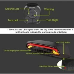 Hollandbikeshop Meilan Laser Achterlicht Met Afstandsbediening USB X5 -Pas Cher Fietsbellen Magasin meilan laser achterlicht met afstandsbediening usb x5 6921146900020 5 l