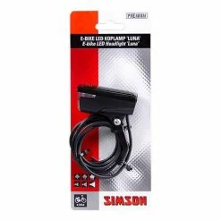 Simson Luna Koplamp LED E-Bike - Zwart -Pas Cher Fietsbellen Magasin simson luna koplamp led e bike zwart 8711646230233 3 l