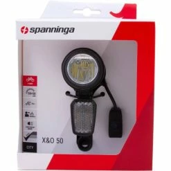 Spanninga X&O 50 XEAFTc Koplamp 6-36V E-Bike - Zwart -Pas Cher Fietsbellen Magasin spanninga x o 50 xeaftc koplamp 6 36v e bike zwart 8715117026684 1 l