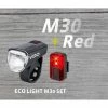 VDO M30 FL / RED RL Verlichtingset LED USB - Zwart -Pas Cher Fietsbellen Magasin vdo m30 fl red rl verlichtingset led usb zwart 4037438040007 0 l