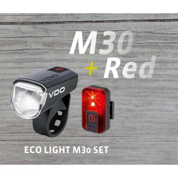 VDO M30 FL / RED RL Verlichtingset LED USB - Zwart 3 VDO M30 FL / RED RL Verlichtingset LED USB - Zwart